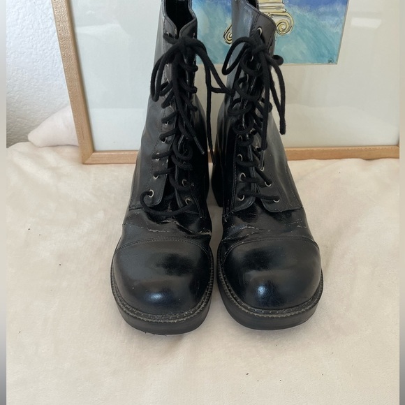 Vintage Xappeal round toe block ankle heel boot - Picture 2 of 6